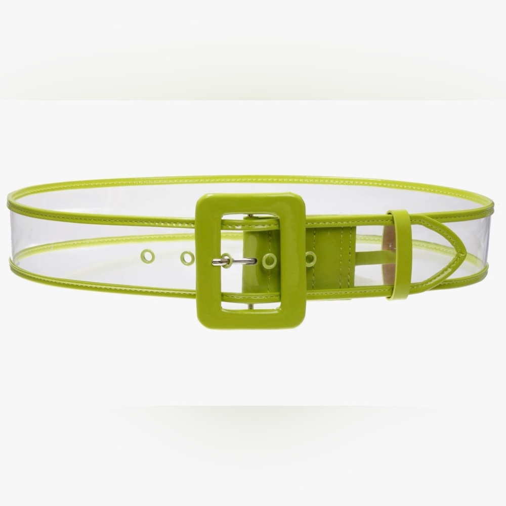 NEW Clear Green Lined Belt - Picture 4 of 4